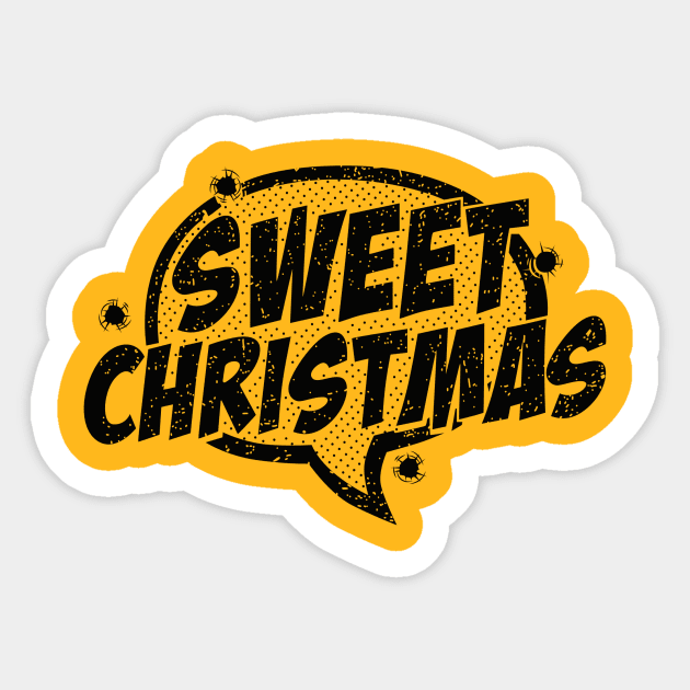 Sweet Christmas-Comic Bubble Sticker by BlackActionTeesOnDemand